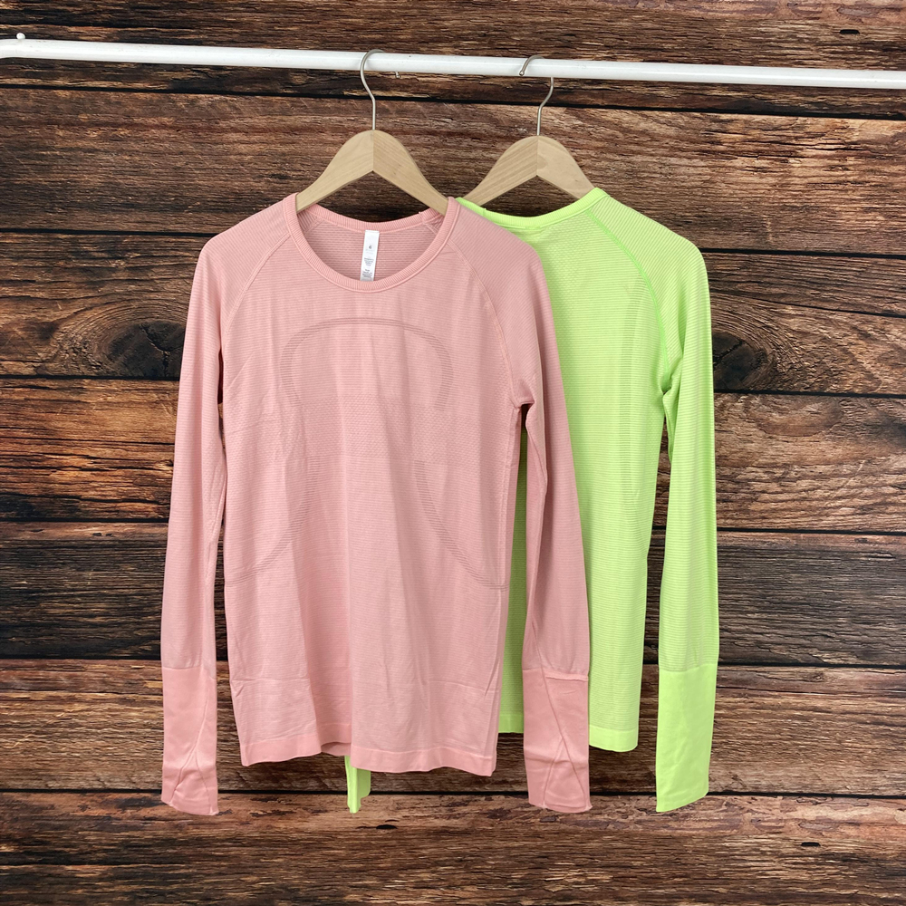 LULU瑜伽t恤速干弹力健身服