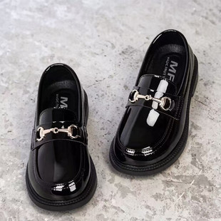 女童小皮鞋2026新款软底公主鞋小女孩鞋子黑色乐福鞋儿童真皮单鞋