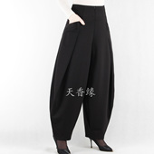 花苞萝卜舞裤 天香缘2025秋冬季 哈伦裤 女长裤 73818 高腰夸张灯笼裤