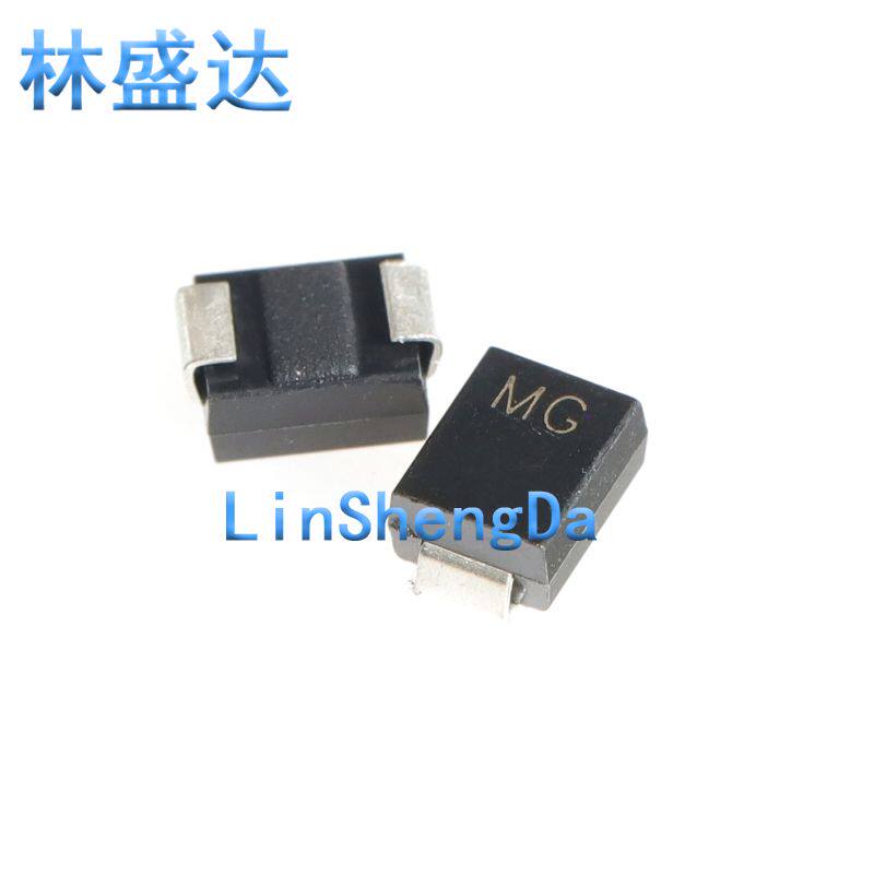 丝印MG贴片TVS管SMBJ28CA DO-214AA  28V双向 SMB瞬态抑制二极管