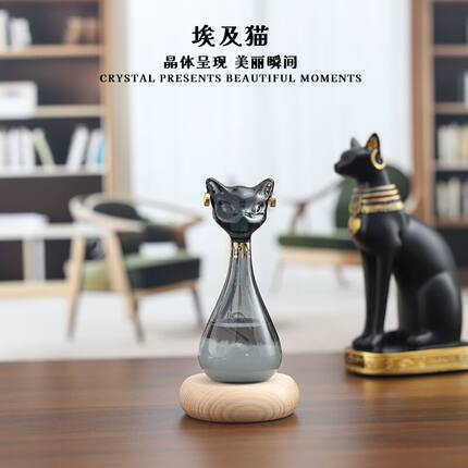 创意简约天气预报瓶埃及猫风暴瓶生日礼物情人节创意礼品结婚礼品
