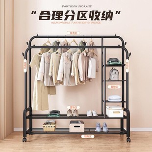 转角放衣架晾衣架落地卧室家用室内宿舍衣服凉衣杆加粗阳台简易衣