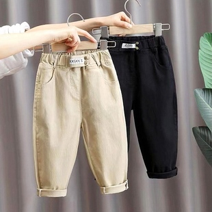 男小童裤 宝宝春秋男孩洋气单裤 小童裤 2024新款 潮 子春装 春季