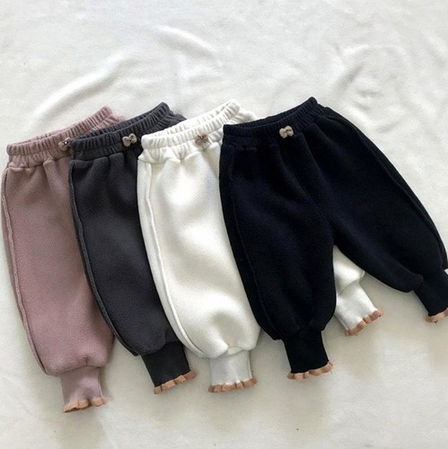 2022新款时尚加绒哈伦裤百搭冬装0-1-7岁儿童大裤子婴儿柔软裤子3