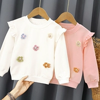 Tide, осенняя хлопковая детская толстовка для девочек, весенний лонгслив, коллекция 2022, в западном стиле