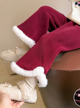 原版实体店品质】女亲子童加绒加厚裤子冬季保暖2026新款儿童女宝