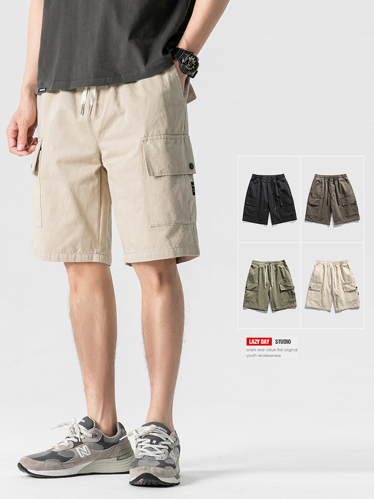 LAZY DAY 오리지널 남성 의류 일본 패션 브랜드 레터 프린트 대조 반팔 티셔츠 남성용 여름상의