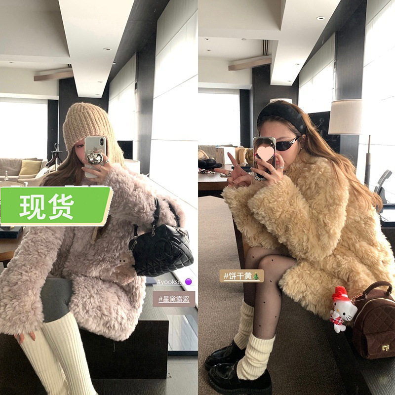 HEYGIRL黑哥 韩女托卡 高级感环保皮草女冬季毛绒绒皮毛一体外套