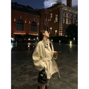 Skk Store lemair*同款 短款廓形毛呢外套呢子大衣女冬季新款