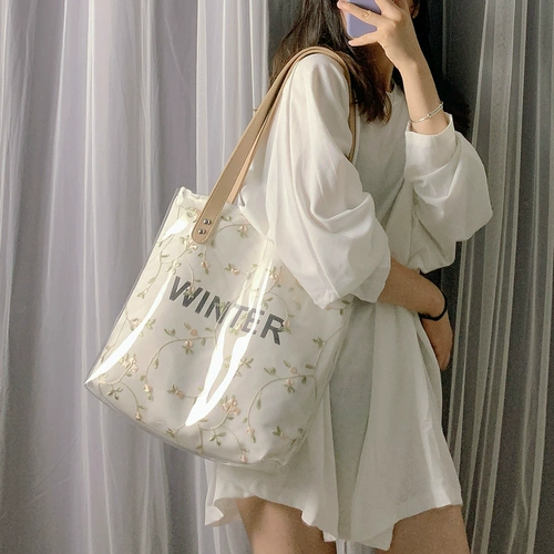 Сумка через плечо, летняя вместительная и большая сумка на одно плечо, коллекция 2022, в корейском стиле