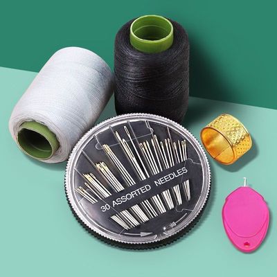 手缝针线一整套耐用套装缝纫线中大卷黑白手缝线彩色diy家缝衣线