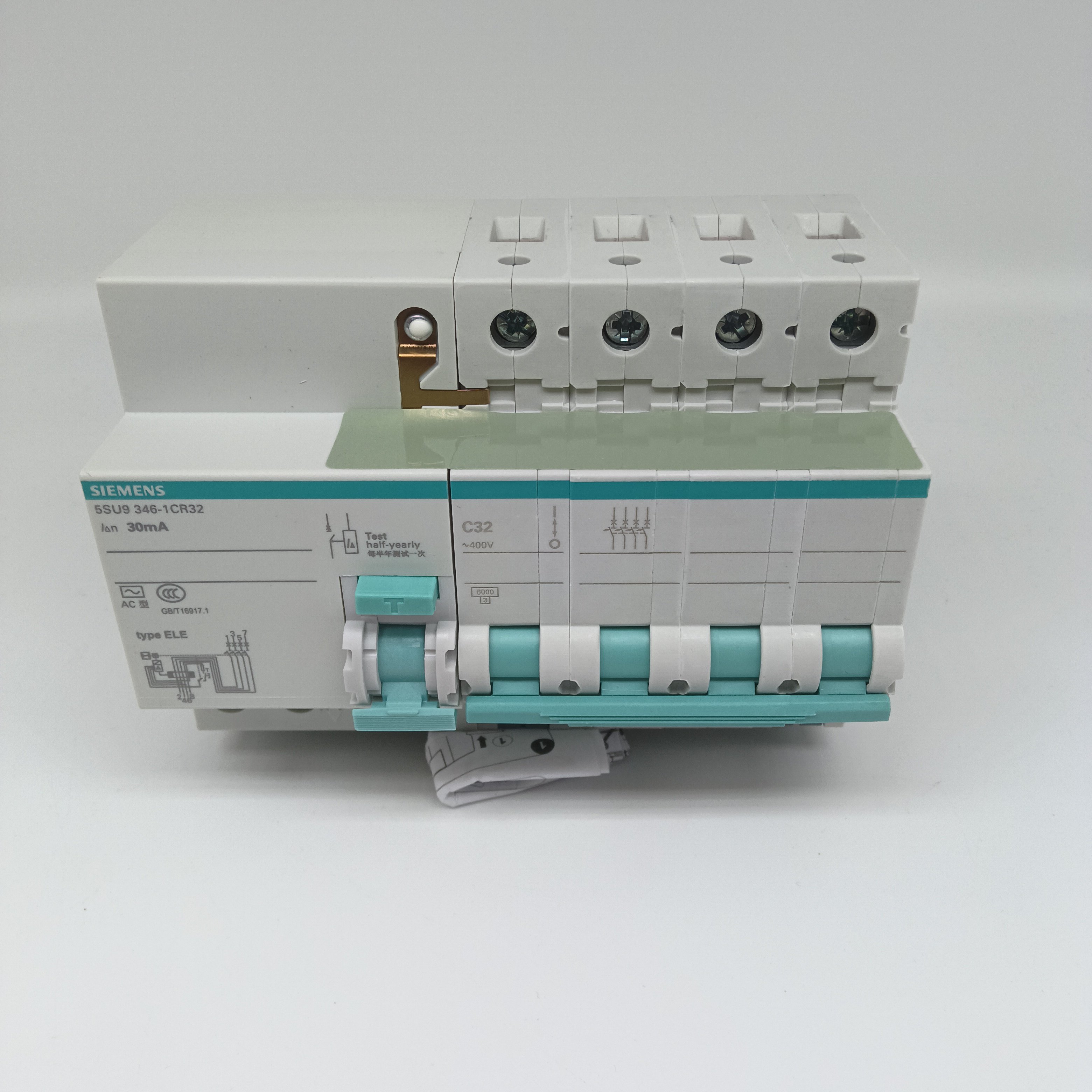 西门子绿色断路9346-1CR32空气开关带 漏电保护器4PC32原装正品
