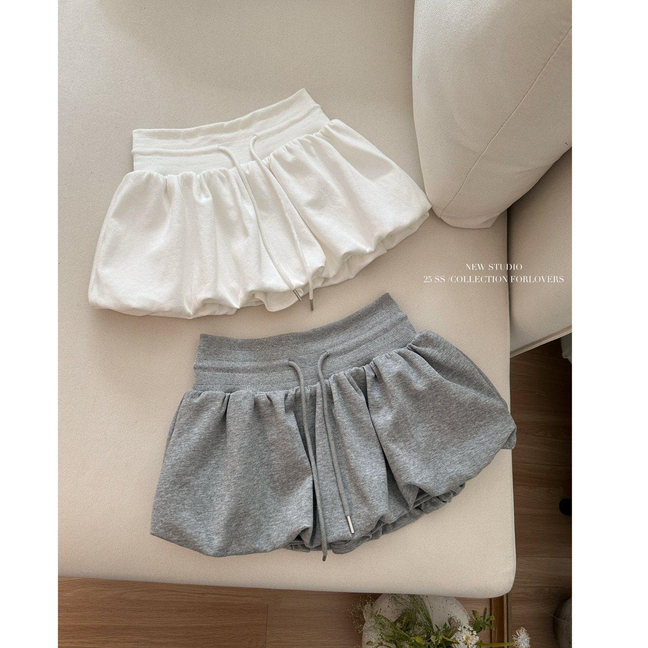 白色花苞裙裤女夏季半身裙休闲百搭a字松紧中腰短裙蓬蓬裙女,女装/女士精品,半身裙,淘宝优惠券,粉丝福利购,淘宝优惠卷