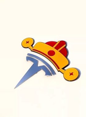 创意磁吸圣诞小红帽车标车贴通用