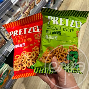 香港购韩国SMJN芥未辣牛2味 迷你蝴蝶脆饼干深宵追剧佐酒零食 70g