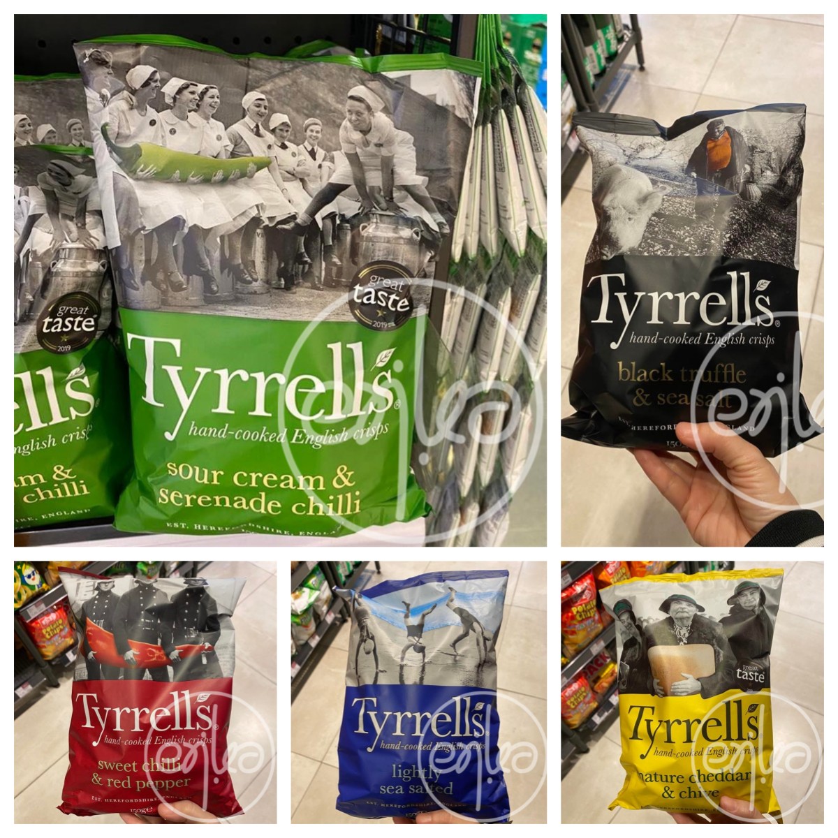 香港代购英国进口 Tyrrells泰瑞薯片零食辣椒海盐车打芝士黑松露