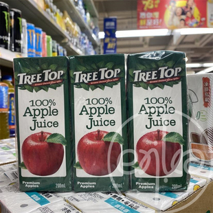 香港代购 台湾进口 TREE TOP 树顶100%百分百纯苹果汁 6盒 200ml
