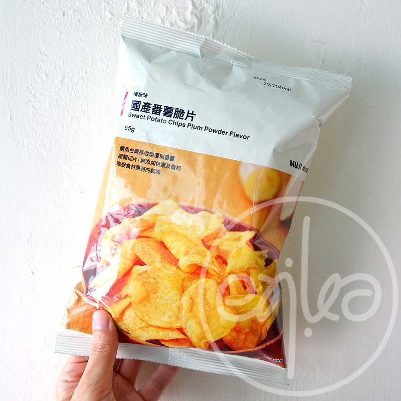 香港代购台湾进口日本 MUJI无印良品 梅粉味番薯脆片零食小吃 95g