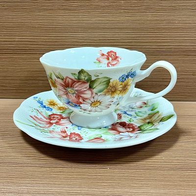 sixth kiln第六窑咖啡杯杯碟套装欧式红茶牛奶杯骨瓷高档田园