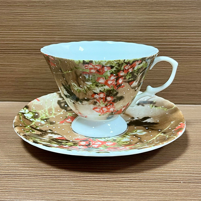 sixth kiln淡雅骨瓷高档欧式咖啡杯碟套装红茶牛奶杯送礼包邮