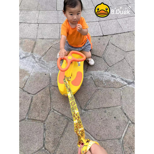 BDUCK小黄鸭正版牵引绳童车通用