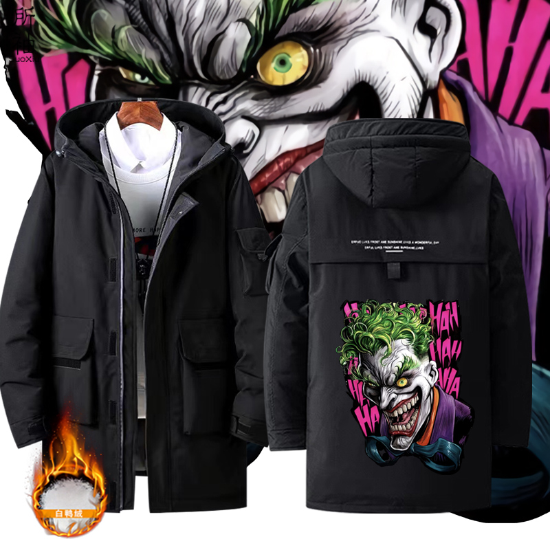 哥谭市小丑Joker周边联名羽绒服男女欧美电影动漫衣服加厚冬外套