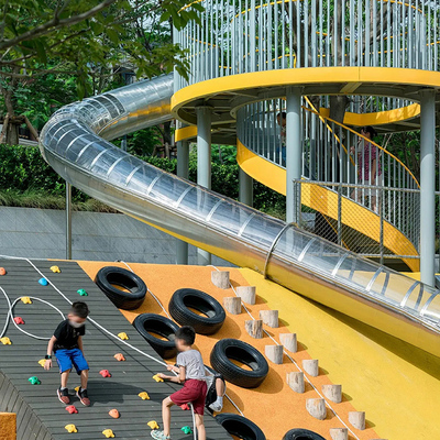 户外儿童游乐设施不锈钢滑梯厂家