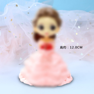 网红公主蛋糕装饰女孩生日主题装扮儿童可爱卡通周岁派对烘焙摆件