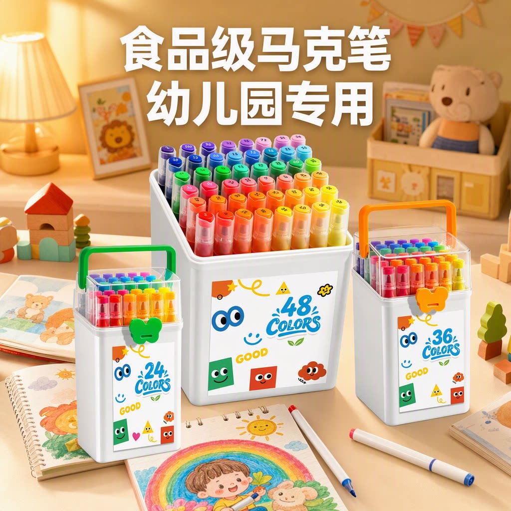 【真彩】食品级水性双头马克笔图片