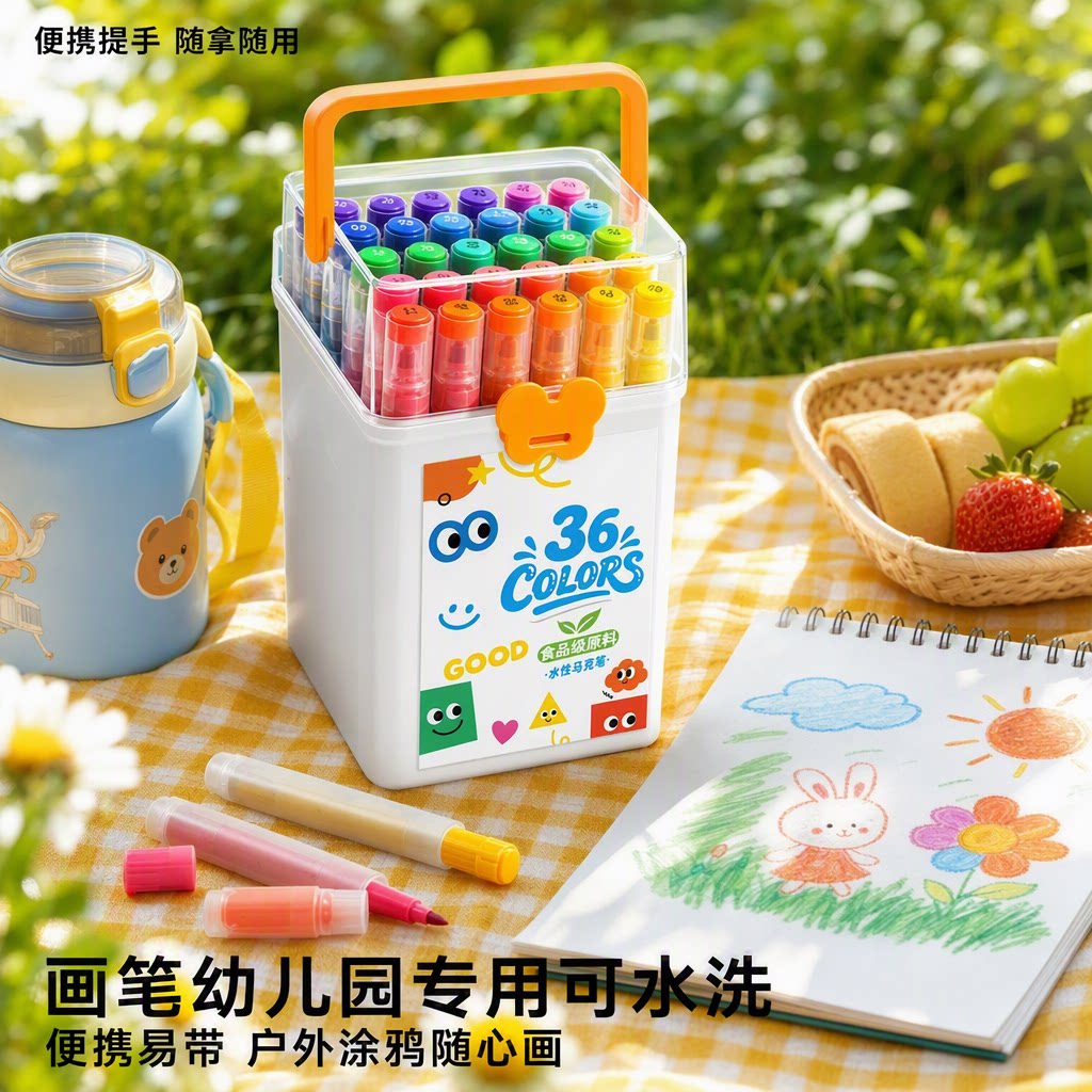 【真彩】食品级水性双头马克笔图片