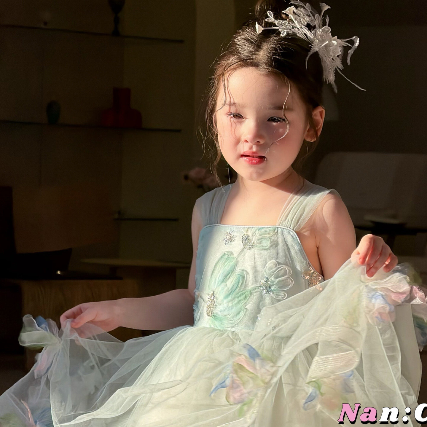 夏季女童森系网纱公主生日礼服裙