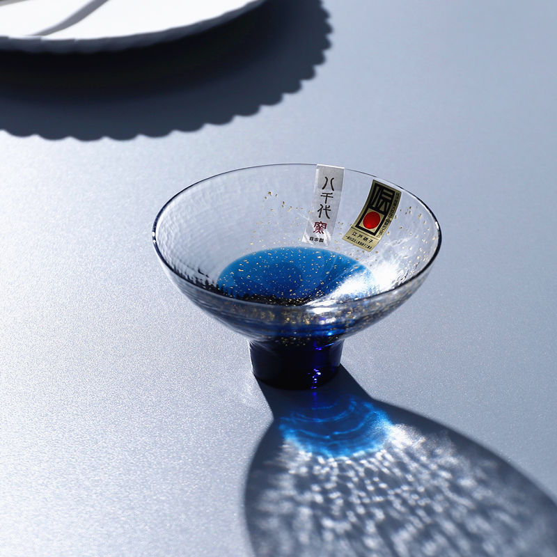日本进口佐佐木八千代星空斗笠杯 茶盏杯 清酒小钵片口分茶器
