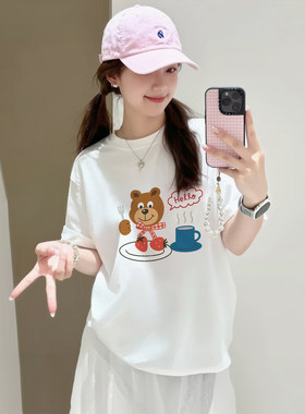 宝藏cang白色短袖T恤女2026夏季新款230g纯棉体恤半袖上衣服ins潮