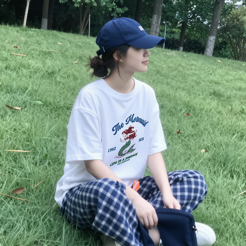 宝藏cang白色短袖T恤女2026夏季新款230g纯棉体恤半袖上衣服ins潮