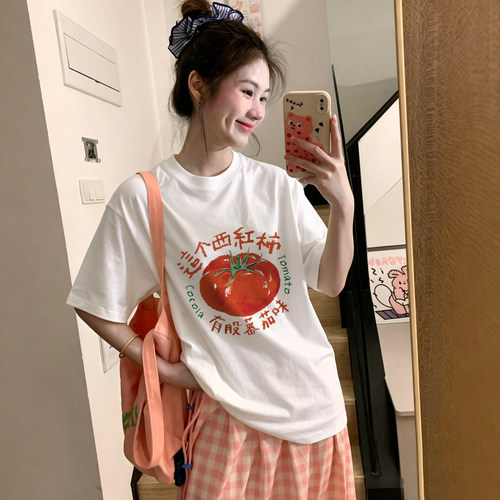 宝藏cang白色短袖T恤女2026夏季新款230g纯棉体恤半袖上衣服ins潮