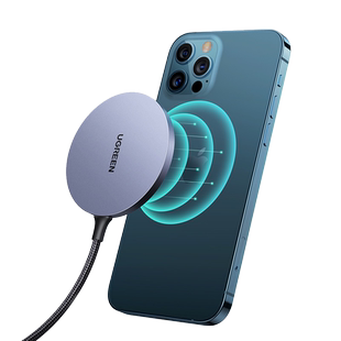 绿联Magsafe磁吸无线充电器15W快充适用苹果iPhone12-17全系手机无线充电座充电板