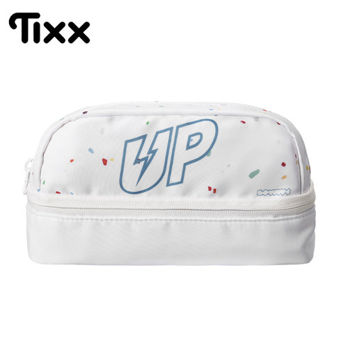 TIXX提叉叉 x TURNUP奶方吐司碎碎彩糖撞色笔袋双层收纳包文具盒