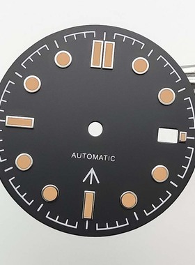 31MM代用手表配件 绿色夜光字面 NH35表盘 代用007海马手表表盘