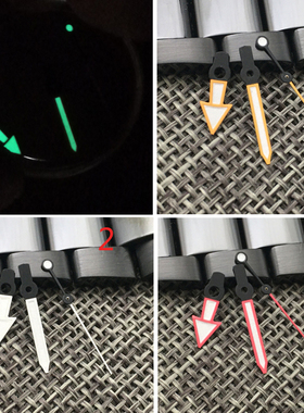 代用skie手表配件精工改装表针鲍鱼表指针适配NH35A机芯NH36A夜光