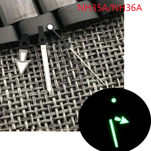 代用精工手表指针改装夜光适用SKX007款NH35A/36A机芯C3夜光09A