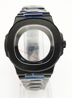 配件改装配件手表表壳防水100米 黑色鹦鹉螺机械表外壳NH35PP表壳