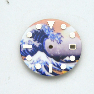 手表字面神奈川冲浪里28.5mm海浪表盘改装适配8215 8200 2824机心