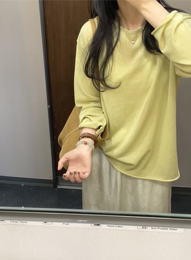 CHAO级推荐！很显白！绿色透气天丝亚麻卷边慵懒防晒针织衫套装夏