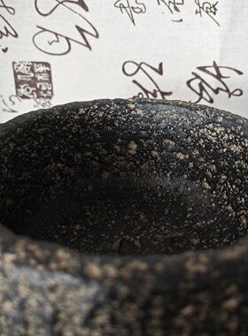 大号仿古多肉禅意小石钵花盆菖蒲清仓水培文竹复古植物创意特价