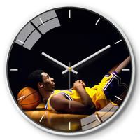 Creative NBA Kobe wall clock, silent living room Jordan clock, bedroom study clock, fitness club wall clock thumbnail 8