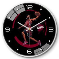 Creative NBA Kobe wall clock, silent living room Jordan clock, bedroom study clock, fitness club wall clock thumbnail 2