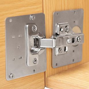 柜门合页修复固定板衣柜铰链修复神器合页安装板垫板不锈钢修复片