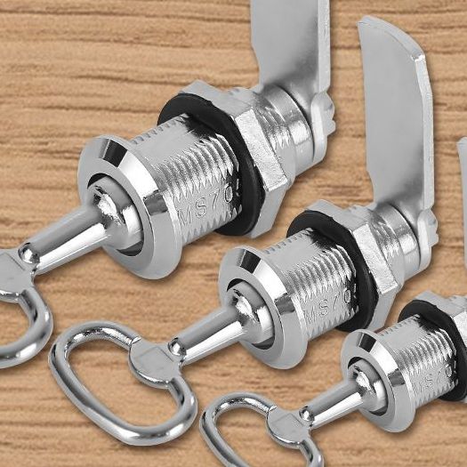 多功能电箱锁开关柜门锁三角钥匙转舌锁工业门锁芯电机箱柜锁配件