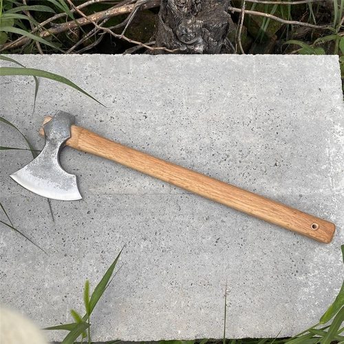 户外露营专用手工锻打蝴蝶斧战斧维京一体开山斧便携车载劈柴砍树