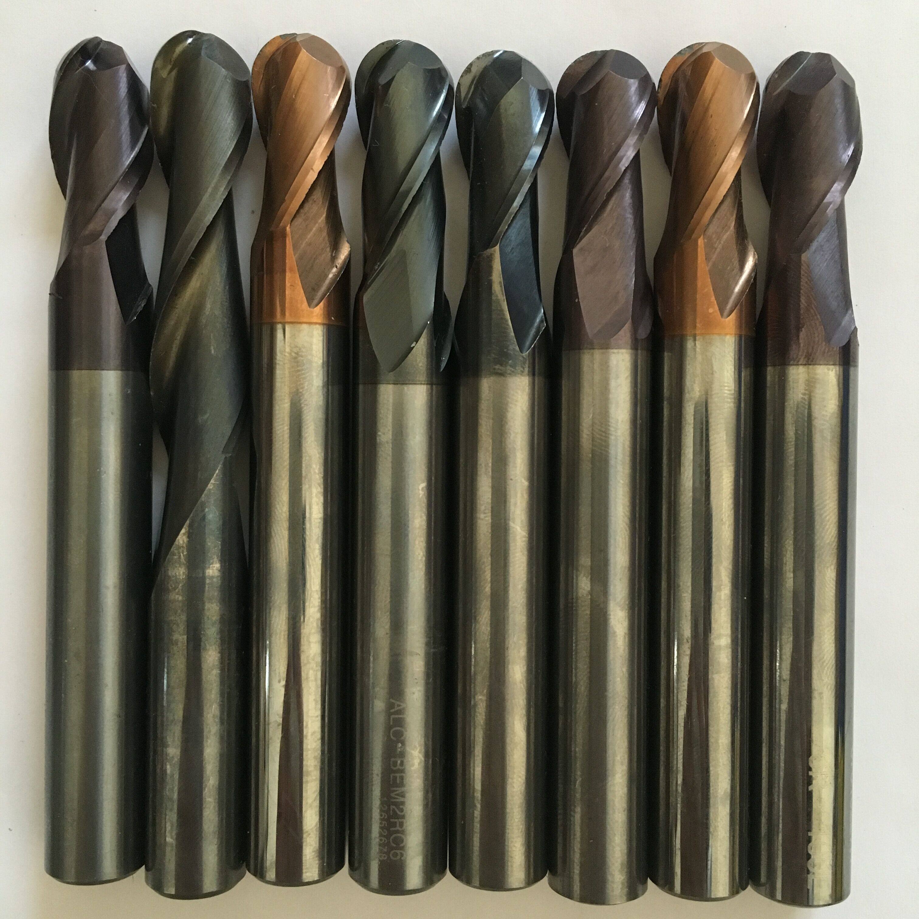 进口55-60度二手钨钢铣刀r1 r2 r3 r4 r5 r6铣刀球刀数控合金刀